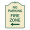 Signmission No Parking Fire Zone W/ Left Arrow Heavy-Gauge Aluminum Architectural Sign, 24" x 18", TG-1824-23618 A-DES-TG-1824-23618 - alternate 1